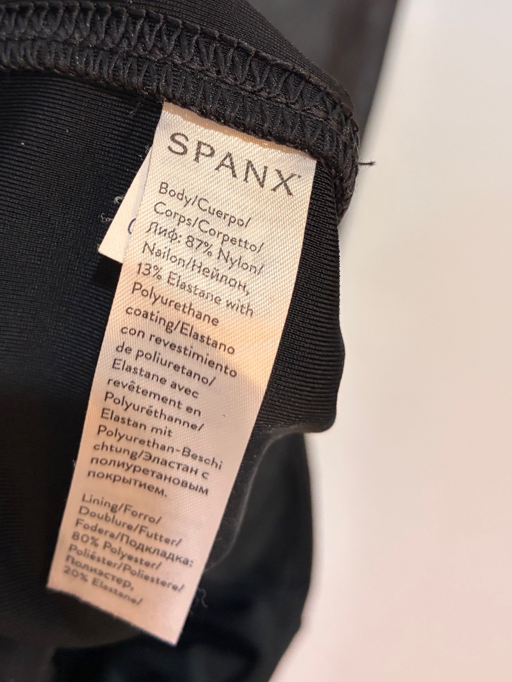 Spanx Faux Leather Black High-Waist Leggings size Petite Large - Picture 4 of 7